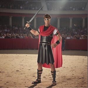 California Costumes Roman Gladiator Costume - Red and Black
